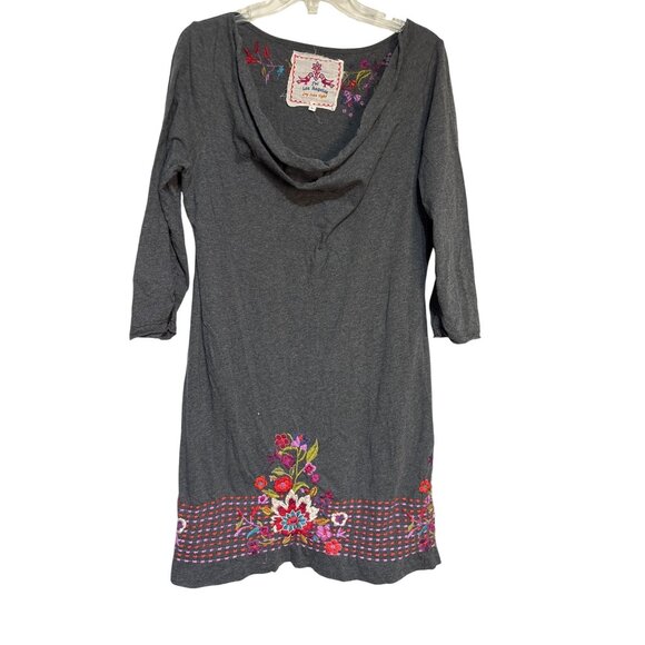 Joy Love Light L Embroidered Floral Tunic Dress - Picture 1 of 6